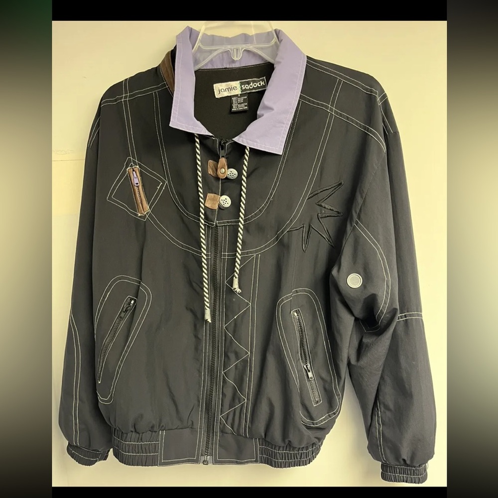 BRAND NEW JAMIE SADOCK JACKET SIZE SMALL WOMENS ZIP UP BLACK POLYESTER
